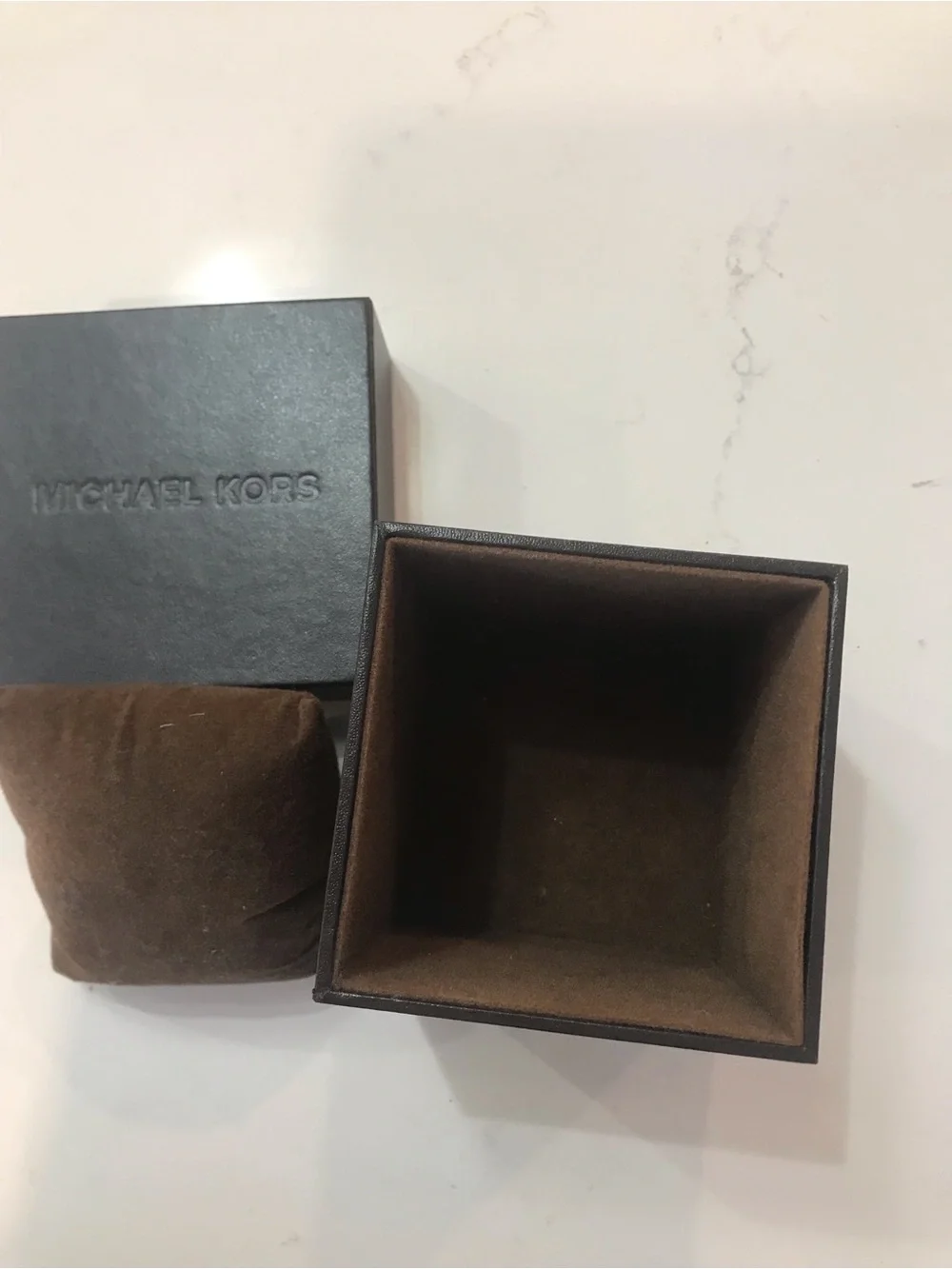 Michael Kors Brown Watch Gift Box with Embossed Logo